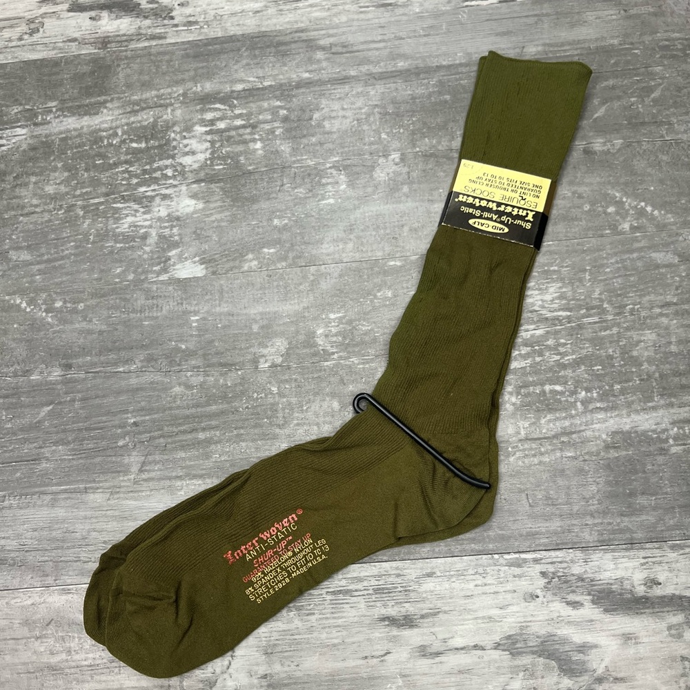 VTG NWT Esquire Olive Green Dress Socks
